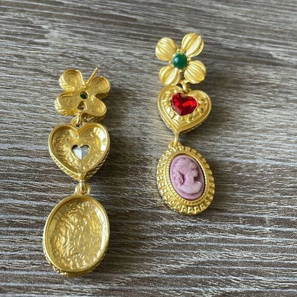 Vintage drop earrings N227 - Picture 3 of 4